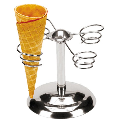 Paderno World Cuisine 41472-04 Ice Cream Cone Holder， S/S， DIA 6 1/2