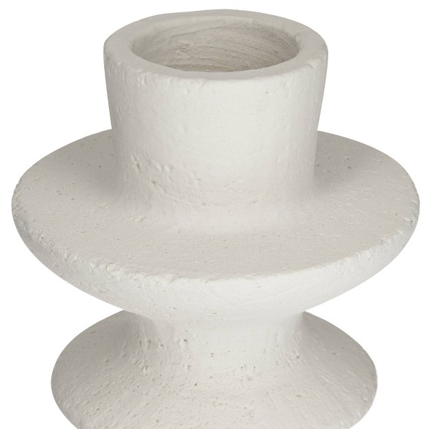 High White Ceramic Tiered top Decorative Vase