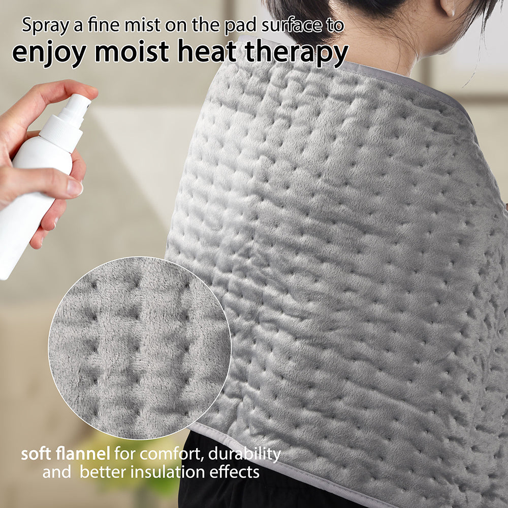 Yescom Electric Heating Pads Moist & Dry Heat 6 Heat Settings w/ Bag, 16