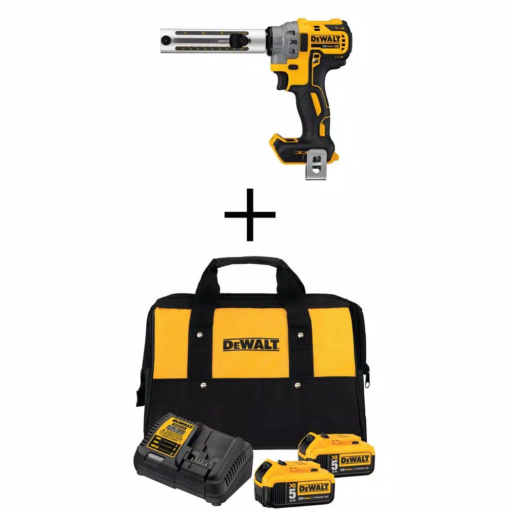 DEWALT 20-Volt MAX XR Cordless Brushless Cable Stripper with (2) 20-Volt 5.0Ah Batteries and Charger and#8211; XDC Depot