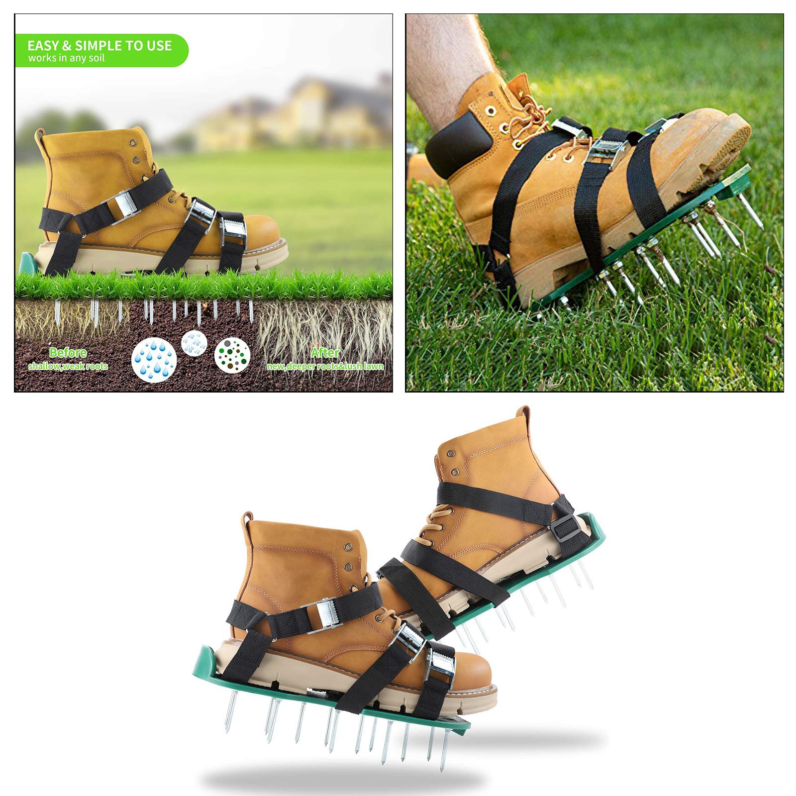 Lawn Aerator Shoes with Straps Lawn Aerator Lawn Aerator for Garden Outdoor Lawn