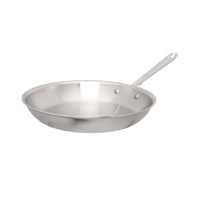 All-Clad D5 Induction Cookware: 12Skillet， Brushed S/S