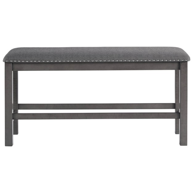 Myshanna Double Upholstered Two tone Dining Bench Gray Signature Design By Ashley