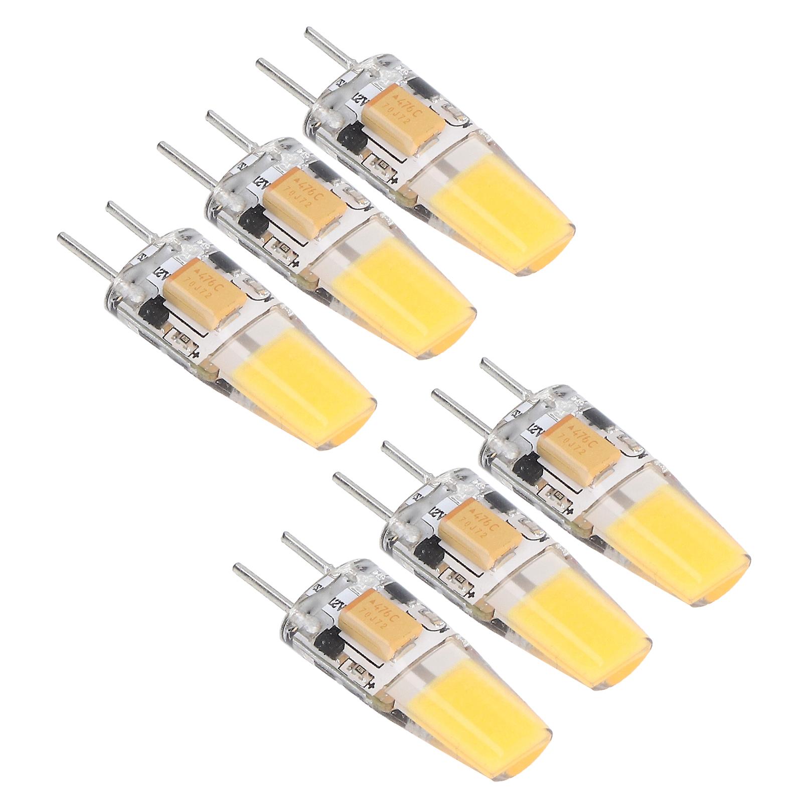 Silicone Led Light Bulb Gy6.35 Bulb 5w Ac Dc12v Cob Light  Energy Saving Bulb6 Pack