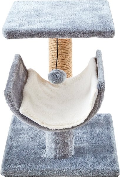 Two By Two The Hazel Sisal Cat Tree， Small， Grey