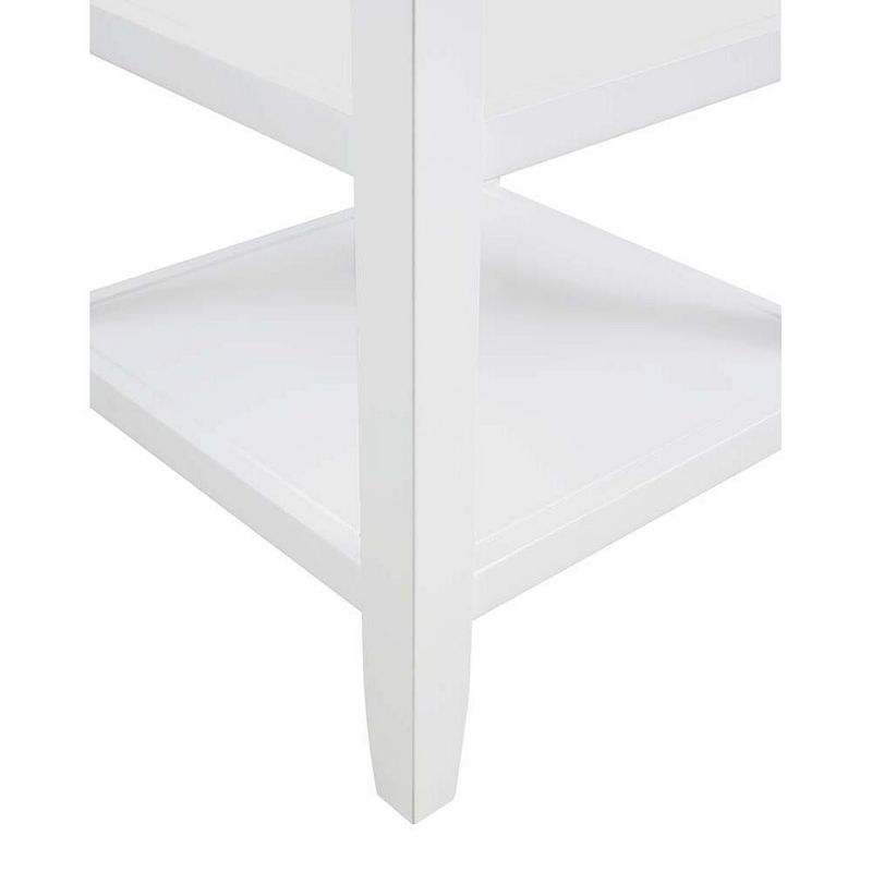 Convenience Concepts Tribeca End Table with Shelves， Black