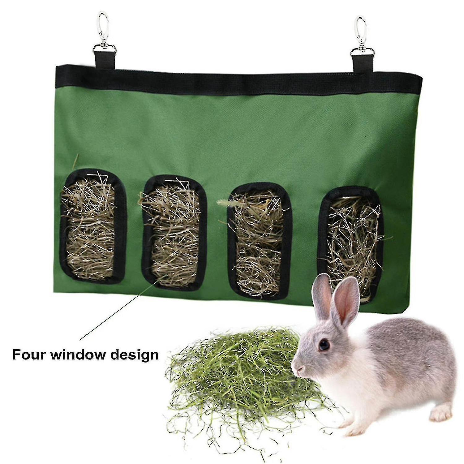 Rabbit Chinchilla Hay Bag Hanging Feeder Holder Feeding Storage Pouch Pet S