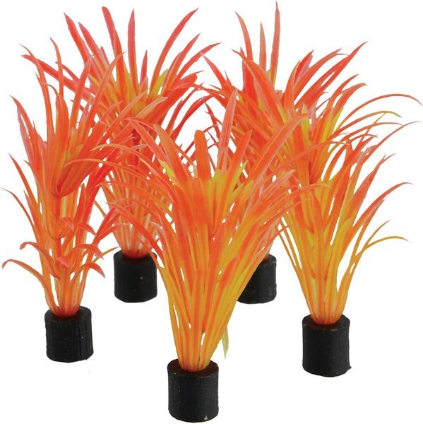 Underwater Treasures Mini Plant Sea Grass Fish Ornament， 5 count