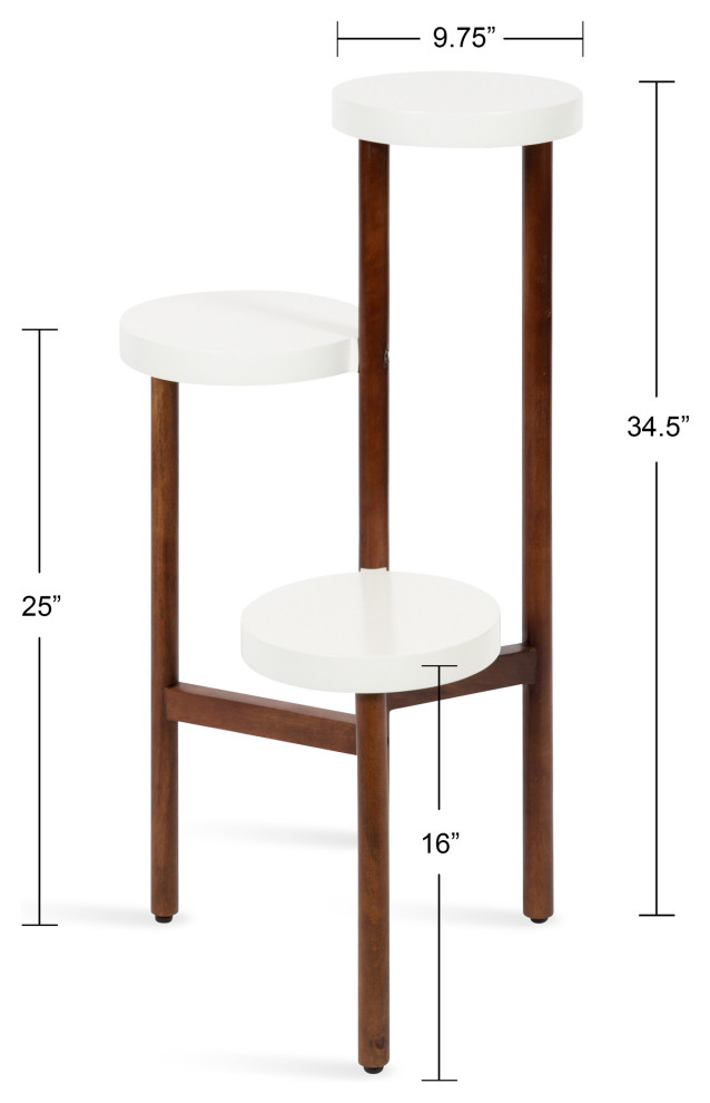 Fitley Wooden Plant Stand   Scandinavian   Plant Stands And Telephone Tables   by Uniek Inc.  Houzz