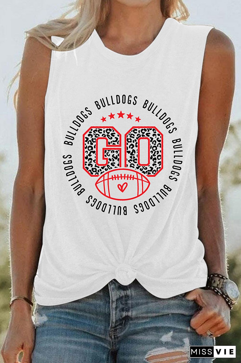 Go Bulldogs Football Tank Top