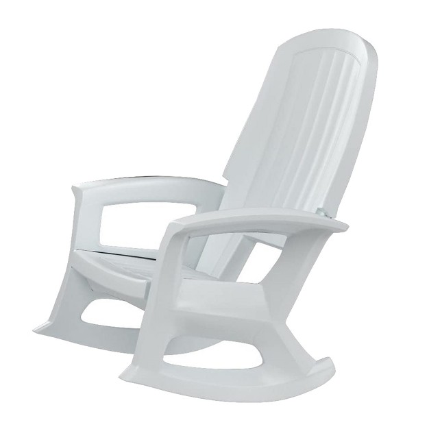 Semco Rockaway Heavy duty Outdoor Rocking Chair W low Maintenance All weather Porch Rocker amp Easy Assembly For Deck And Patio White 4 Pack