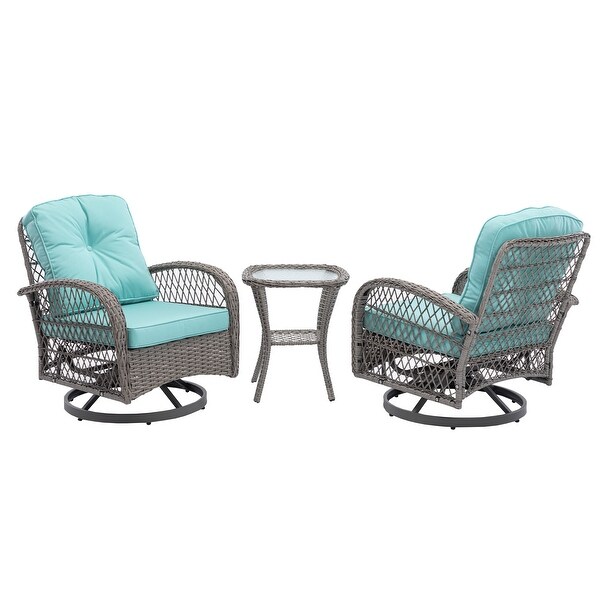 3pcs Outdoor Furniture Modern Wicker set - Overstock - 37795609