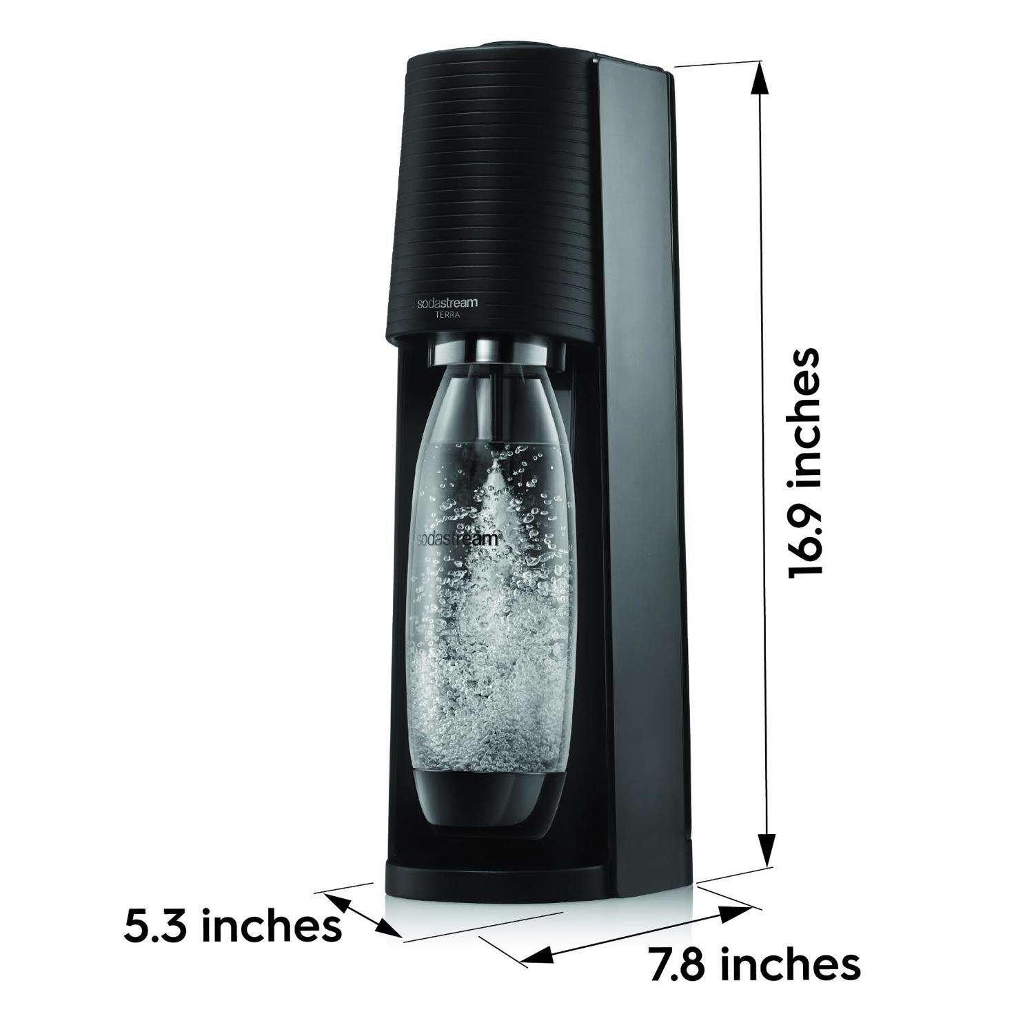 SodaStream Terra Machine Starter Kit Black 1 L Soda Maker