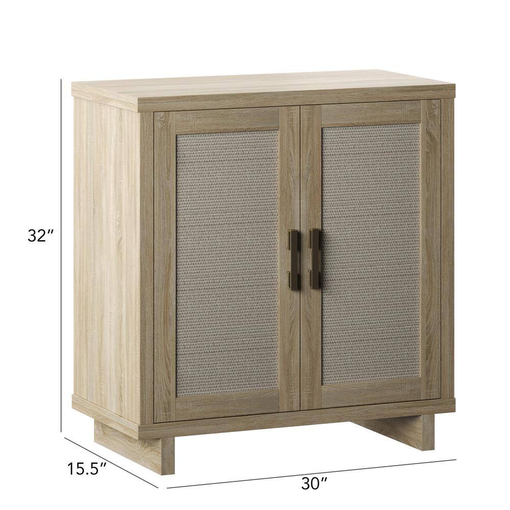 Twin Star Home Bishop Oak Accent Cabinet With Linen Door AC7030-PO112