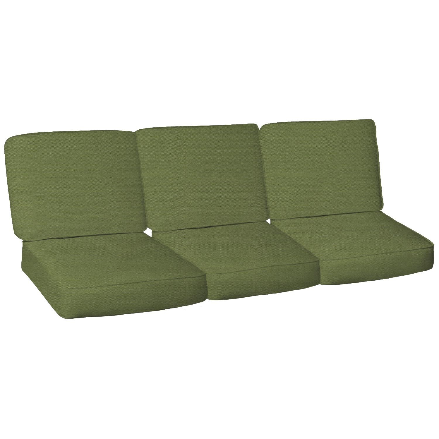 Sunbrella Spectrum Cilantro 6 Piece Medium Outdoor Replacement Sofa Cushion Set W/ Piping By Signature