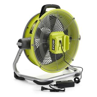 RYOBI 40V 14 in. Cordless Hybrid WHISPER SERIES Air Cannon Fan (Tool Only) RY40HF02B