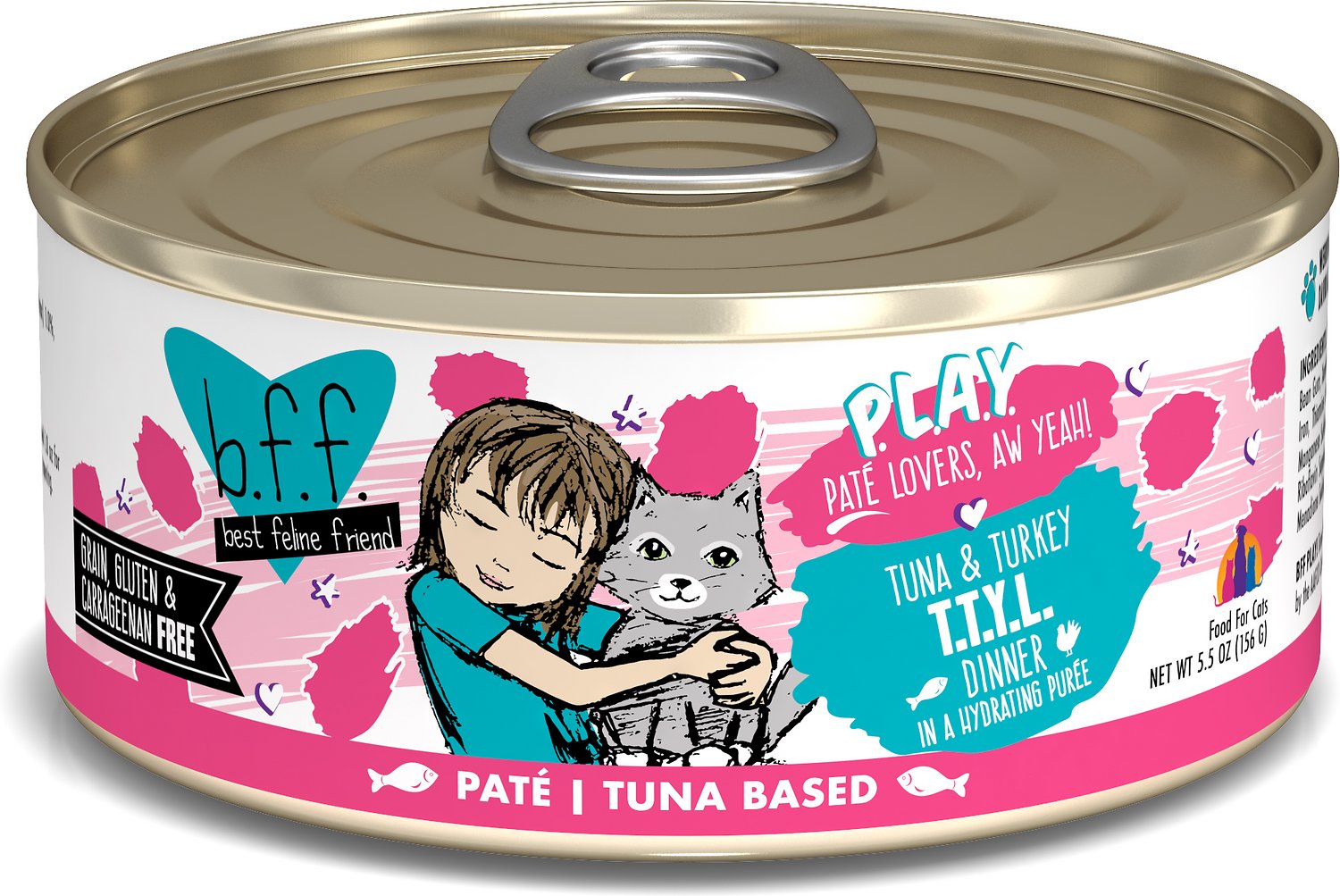 Weruva Cat BFF Play Pate Lovers Tuna and Turkey T.T.Y.L. Dinner In A Hyd