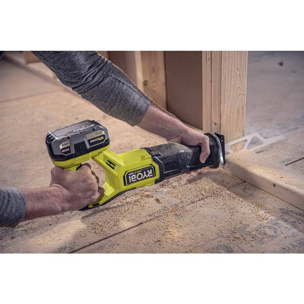 RYOBI ONE+ HP 18V Brushless Cordless Reciprocating Saw with FREE 2.0 Ah Battery (2-Pack) PBLRS01B-PBP2006