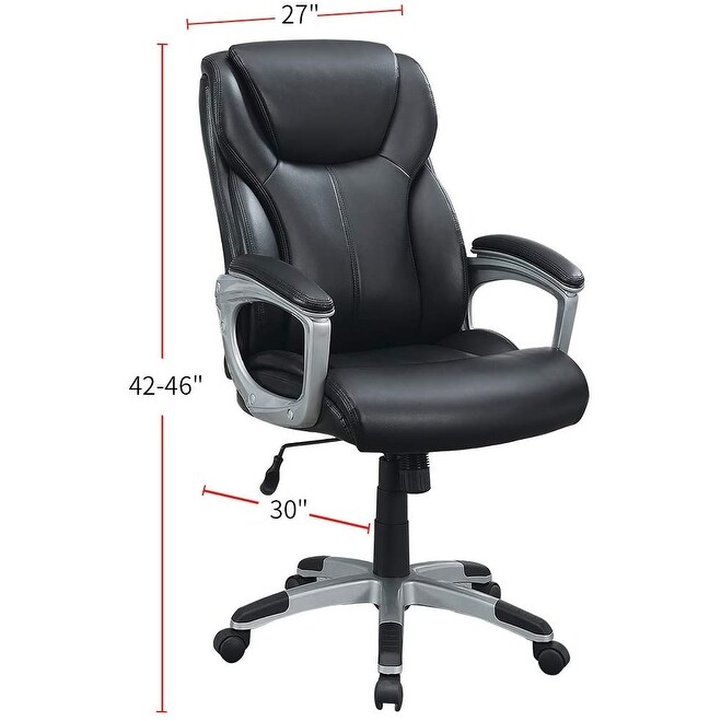 Office High Back Leather Chair Ergonomic Height Adjustable Desk Chair Executive Conference Task Chair with Lumbar Support