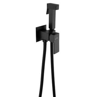 Boyel Living Wall Mount Single-Handle Bidet Faucet with Handle and Mixer Body in Matte Black SMD-16028B