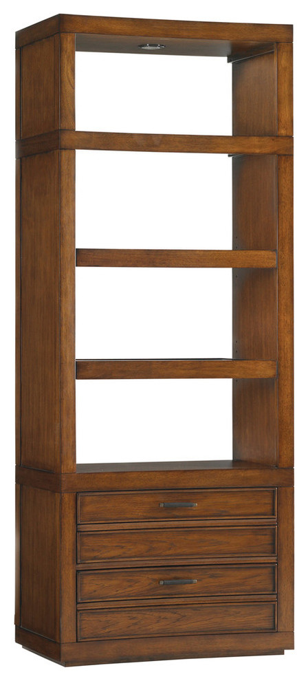 Tommy Bahama Ocean Club Crystal Sands Tall Bookcase   Transitional   Bookcases   by Emma Mason  Houzz