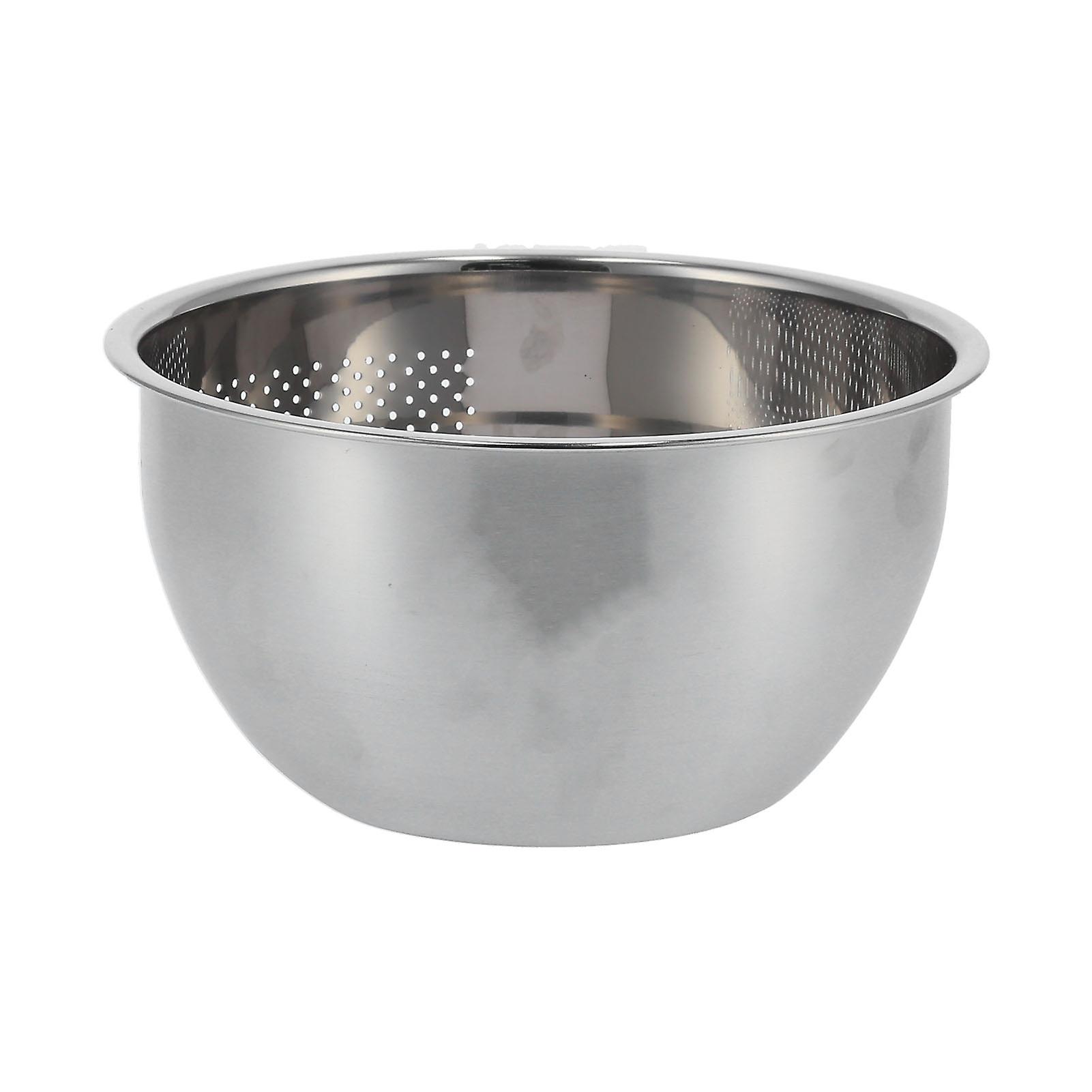 Drain Basket Stainless Steel Rice Sieve Thickened Vegetable Washing Drainer Kitchen Household Rice Baskets22.5cm