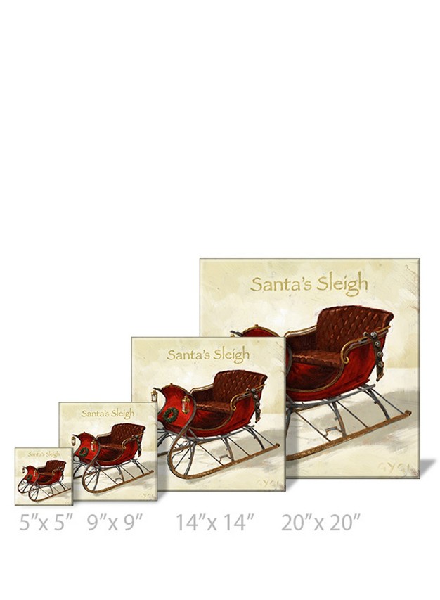 Sullivans Darren Gygi Santa x27 s Sleigh Canvas Museum Quality Giclee Print Gallery Wrapped Handcrafted In Usa