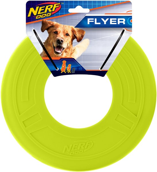 Nerf Dog Flyer Atomic Dog Toy， 10-in