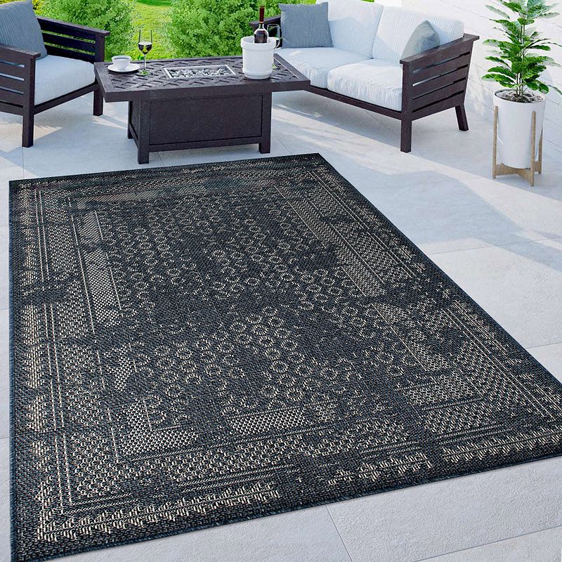 World Rug Gallery Bohemian Border Indoor Outdoor Area Rug