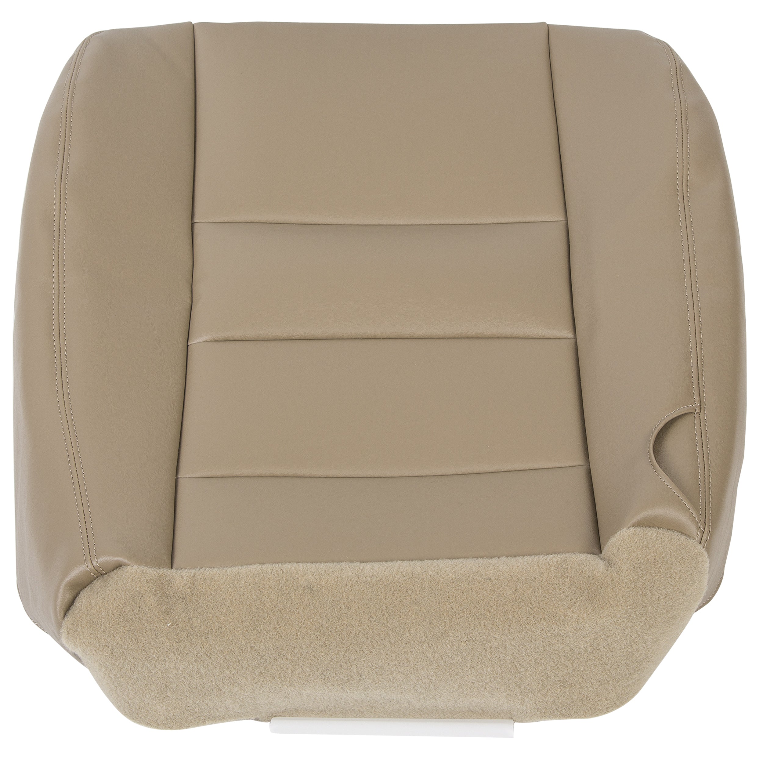 Kojem Driver Bottom Seat Cover LH Left Side for 2002-2007 Ford F250 F350 Super Duty Lariat XLT Tan Synthetic Leather