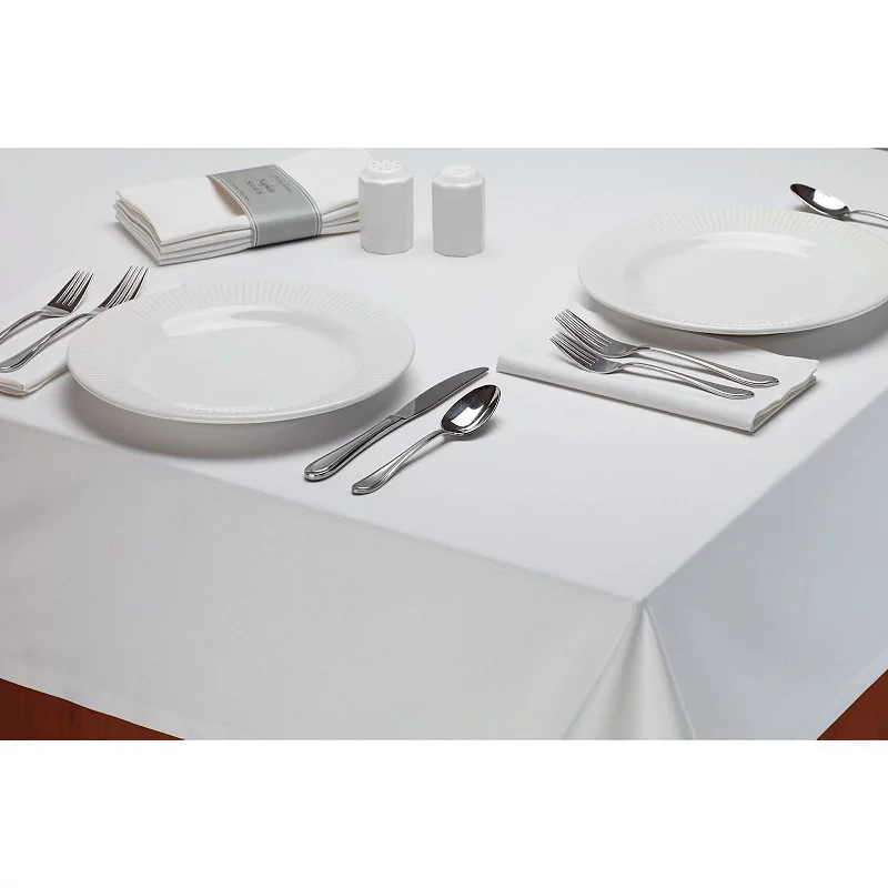 White Restaurant Quality Rectangular Cotton Tablecloth 60 x 84