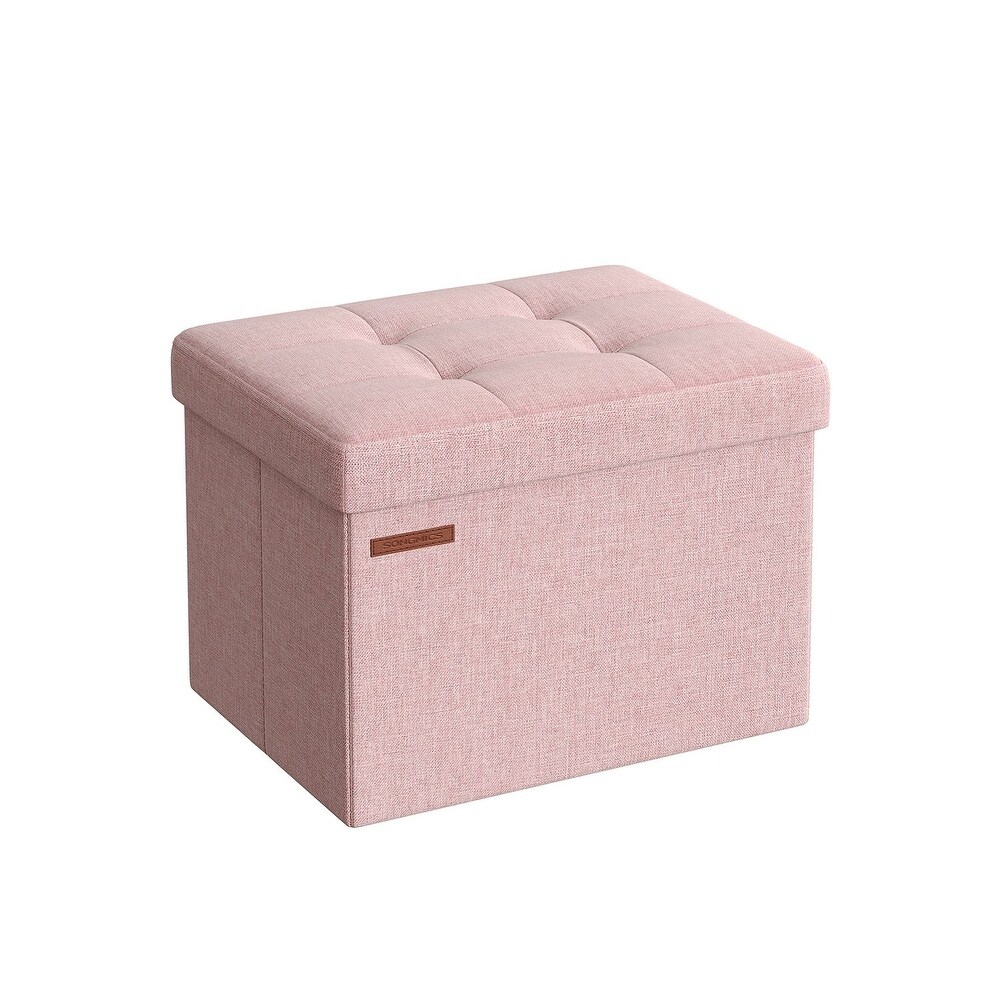 Small Folding Storage Ottoman  Foot Rest Stool  Cube Footrest