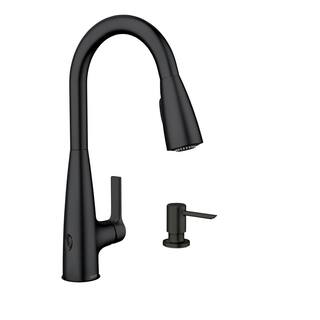 MOEN Haelyn Touchless Single-Handle Pull-Down Sprayer Kitchen Faucet with MotionSense Wave and Power Clean in Matte Black 87627EWBL