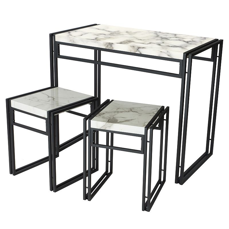 Tall Dining Table and Counter Stool 3-piece Set