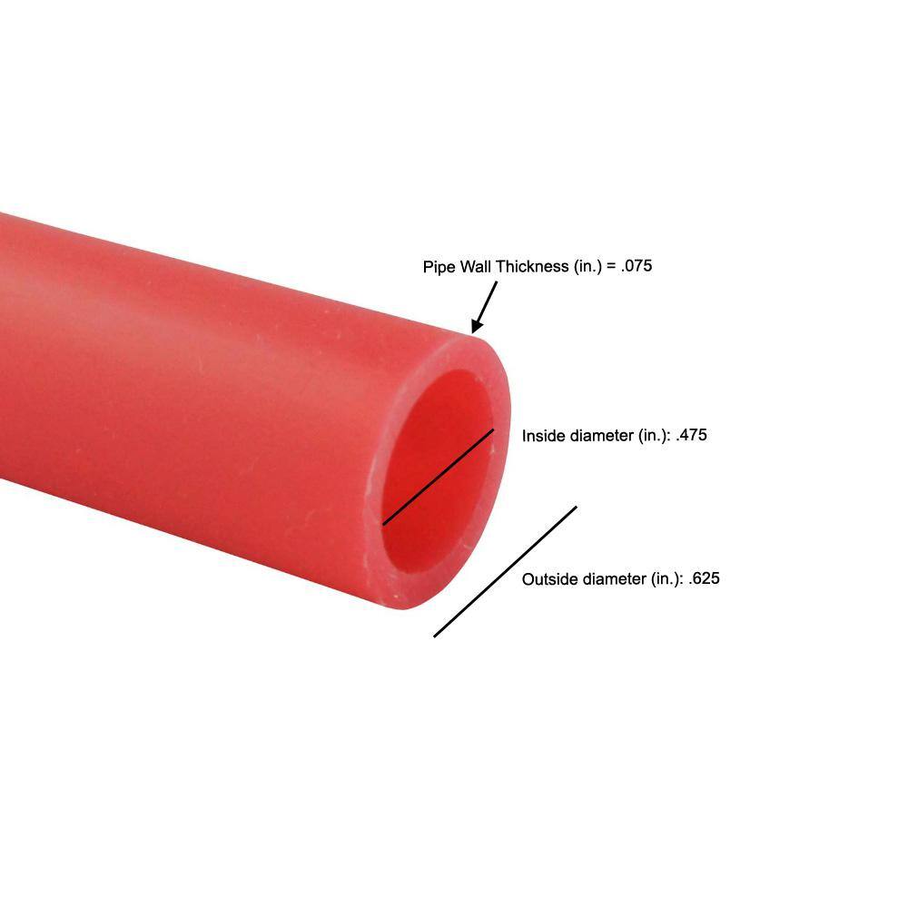 Apollo 12 in. x 100 ft. Red PEX-A Expansion Pipe in Solid EPPR10012S