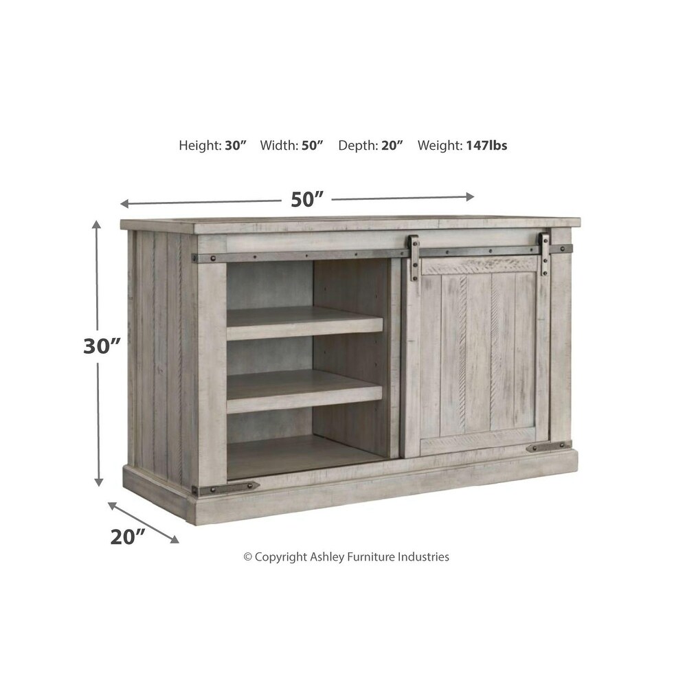 Signature Design by Ashley Carynhurst Casual TV Stand Whitewash