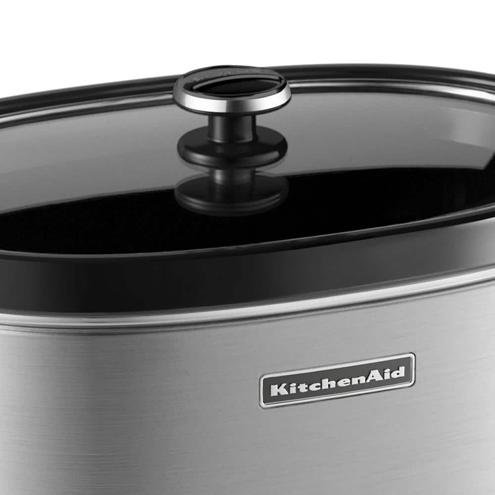 KitchenAid 6 Qt. Programmable Stainless Steel Slow Cooker with Built-In Timer and Temperature Settings KSC6223SS