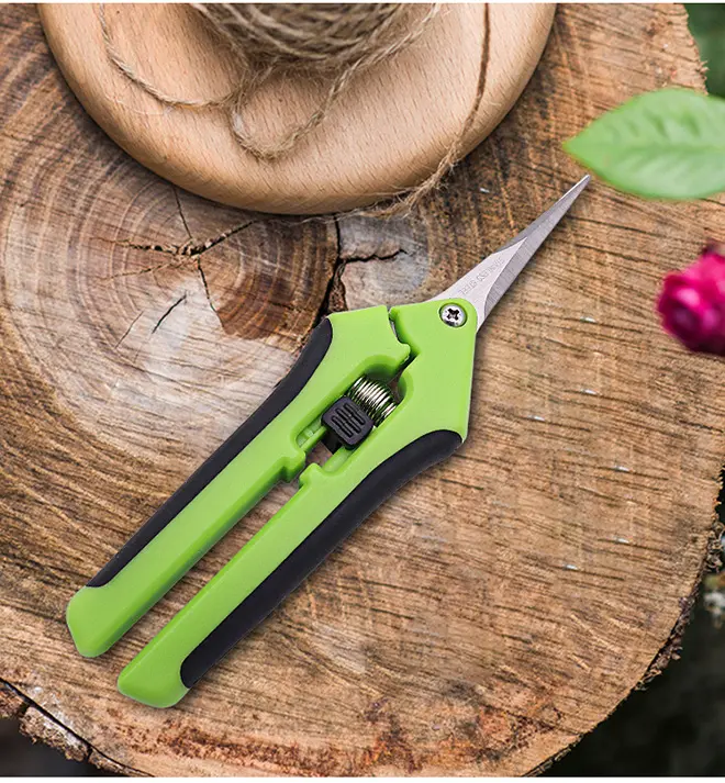 Dropship 6.5Inch Gardening Scissors Hand Pruner Pruning Shear with Straight Stainless Steel Blades for Garden Harvesting Fruits