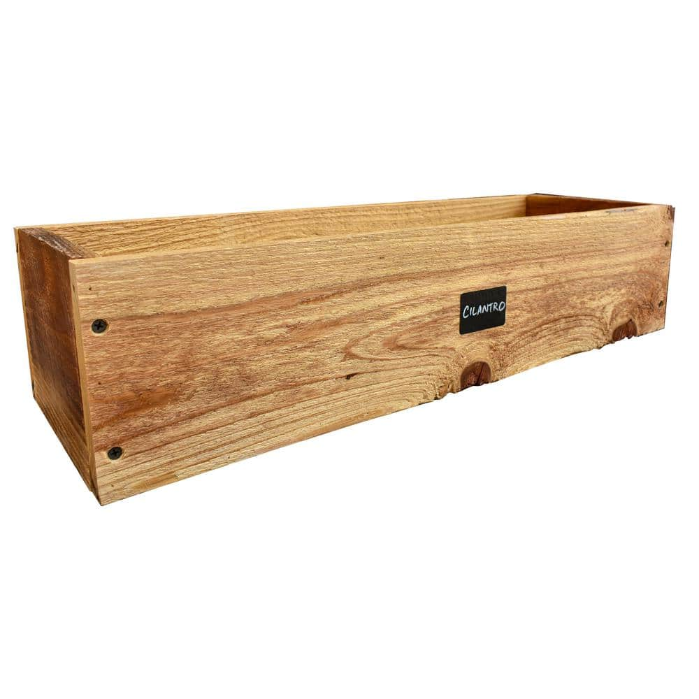 11 in. L x 8 in. D x 8 in. H Outdoor Cedar Planter Box with Label 01PB11311868