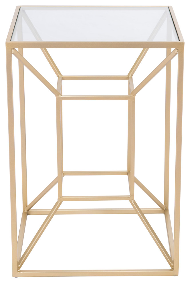 Canyon Side Table Gold   Contemporary   Side Tables And End Tables   by Zuo Modern Contemporary  Houzz