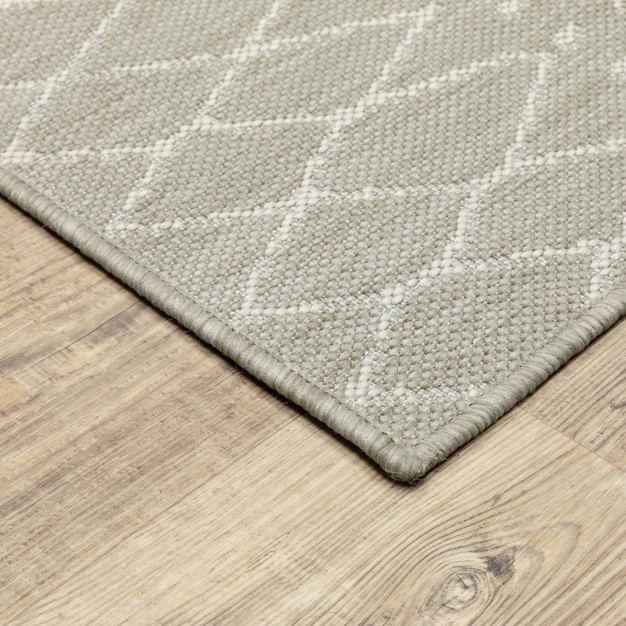 Paloma Primitive Geometric Patio Rug Gray ivory Captiv8e Designs