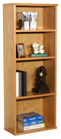 Real Wood Oak Veneer Bookcase  62 quot  Natural  75 Lb   Transitional   Bookcases   by Rush Furniture  Houzz