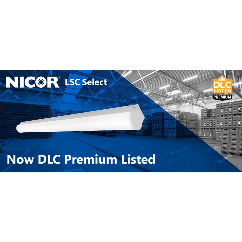 NICOR LSC 2 Ft. 150-Watt Equivalent Integrated LED White Selectable Strip Light LSCS12U