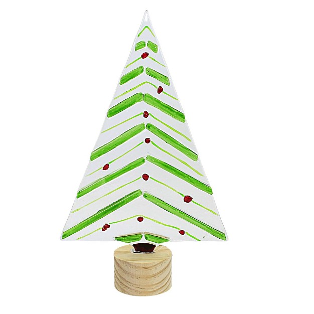 Glass Holiday Tree Home Decoration Wood Base Evergreen Enterprises Inc Decorative Sculptures