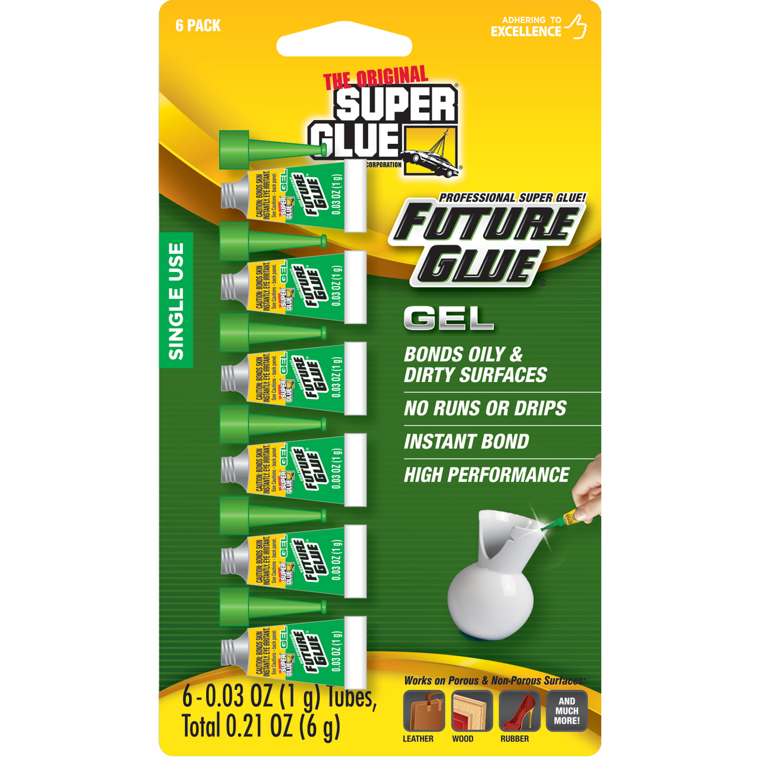 The Original Super Glue High Strength Cyanoacrylate All Purpose Super Glue 6 pk