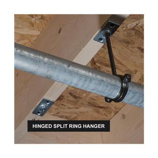 The Plumber's Choice 1-14 in. Hinged Split Ring Pipe Hanger in Uncoated Malleable Iron 114HSHB