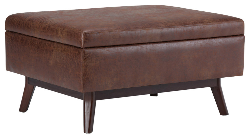 Owen Coffee Table Storage Ottoman   Midcentury   Footstools And Ottomans   by Simpli Home Ltd.  Houzz