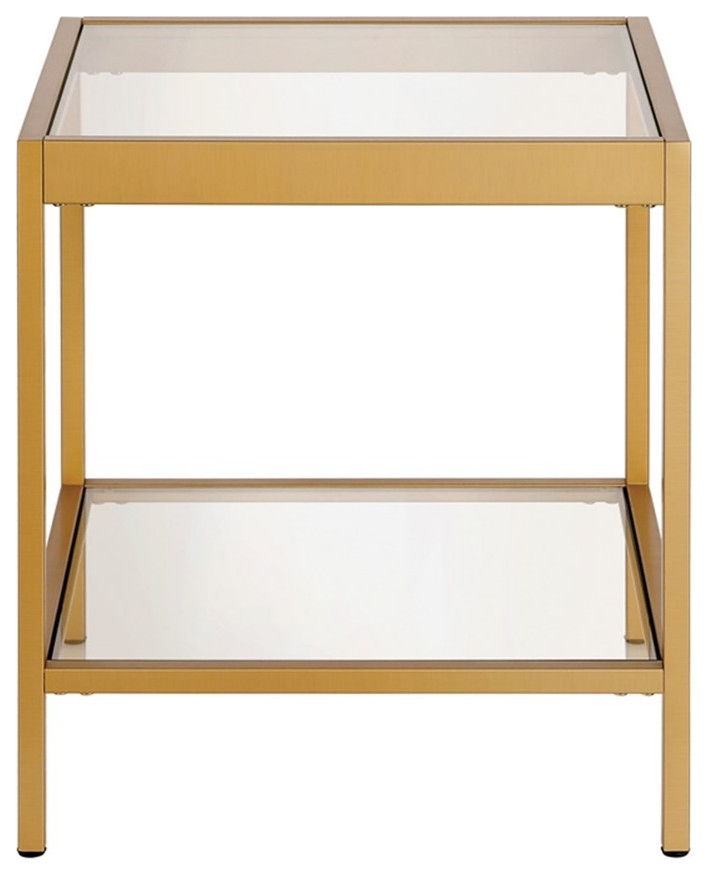 Henn ampHart 20 quotBlackened Bronze Metal Side Table   Contemporary   Side Tables And End Tables   by Homesquare  Houzz