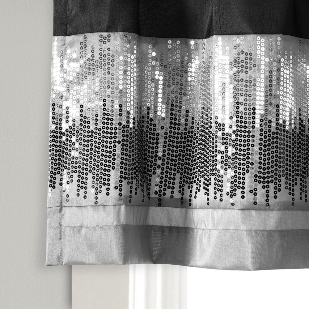 Lush Decor Night Sky Sequins Embroidery Valance   18\