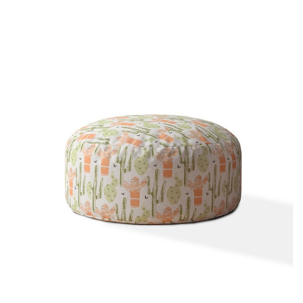 Joita Indoor Cacti Round Zipper Pouf Cover Only 24\